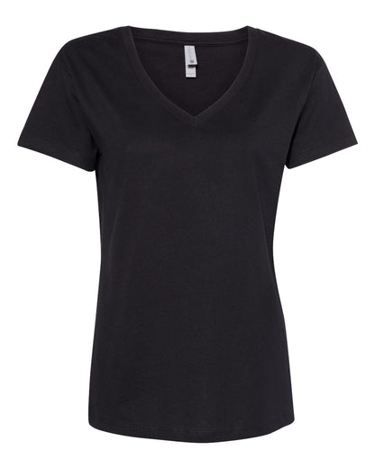 Next Level Women’s Cotton V-Neck T-Shirt 3940 #color_Black