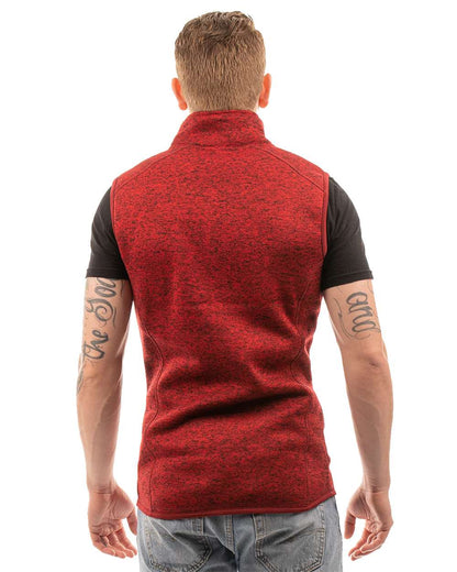 Burnside Sweater Knit Vest 3910 #color_Heather Red