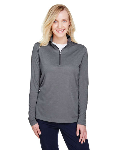 Team 365 Women's Zone Sonic Heather Performance Quarter-Zip Pullover TT31HW #colormdl_Dark Grey Heather