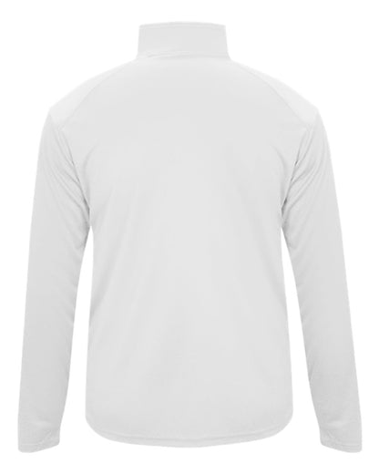 Badger Youth B-Core Quarter-Zip Pullover 2102 #color_White/ Graphite