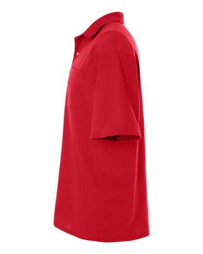 JERZEES Men's Dri-Power® Polo with Pocket 436MP #color_True Red