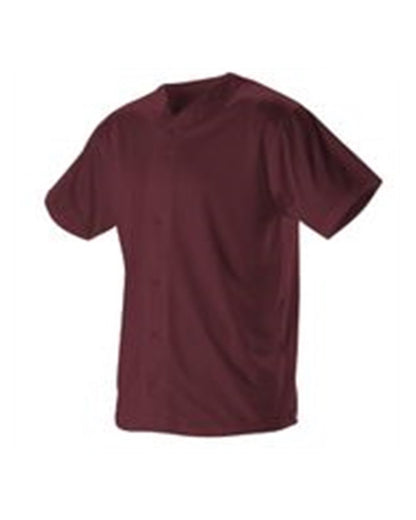 Alleson Athletic Youth Full Button Lightweight Baseball Jersey 52MBFJY #color_Maroon