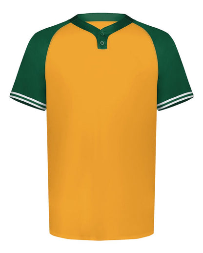 Augusta Sportswear Cutter Henley Jersey 6905 #color_Gold/ Dark Green