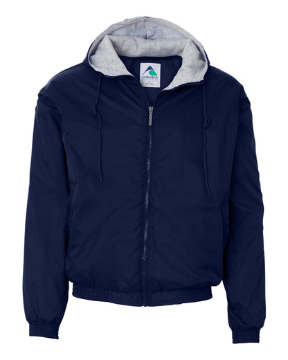 Augusta Sportswear Fleece Lined Hooded Jacket 3280 #color_Navy