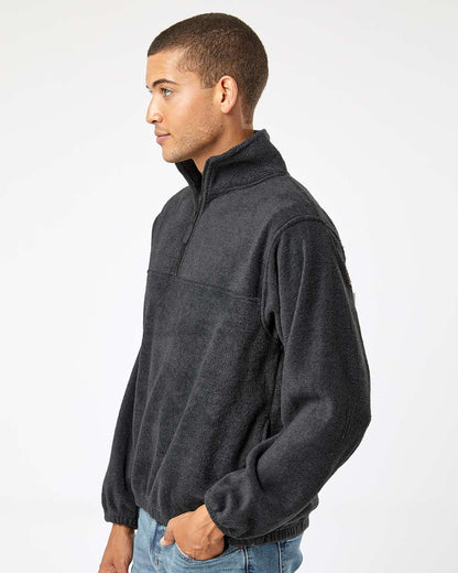 Burnside Polar Fleece Quarter-Zip Pullover 3052 #colormdl_Heather Charcoal