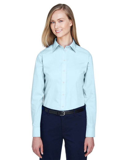 Devon & Jones Women's Crown Collection® Broadcloth Woven Dress Shirt D620W #colormdl_Crystal Blue