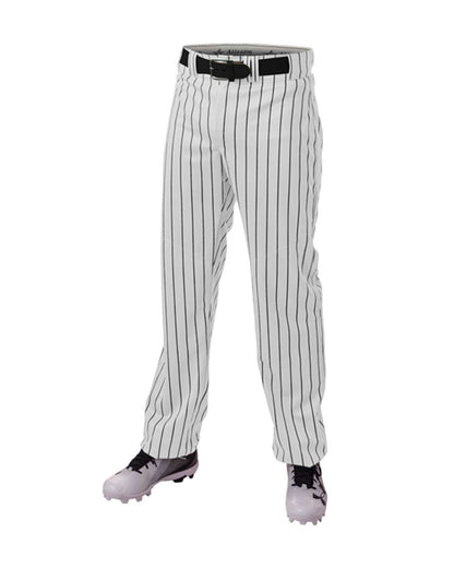 Alleson Athletic Crush Pinstripe Pants 655WPN #color_White/ Black