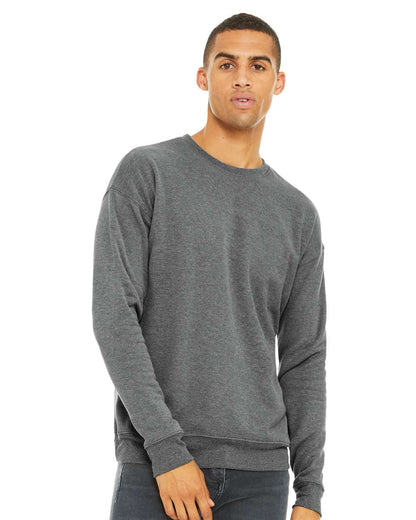 BELLA + CANVAS Sponge Fleece Drop Shoulder Crewneck Sweatshirt 3945 #colormdl_Deep Heather