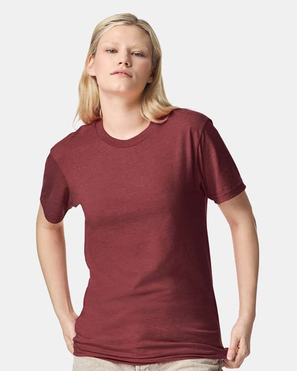 American Apparel Unisex CVC Tee 2001CVC #colormdl_Heather Burgundy
