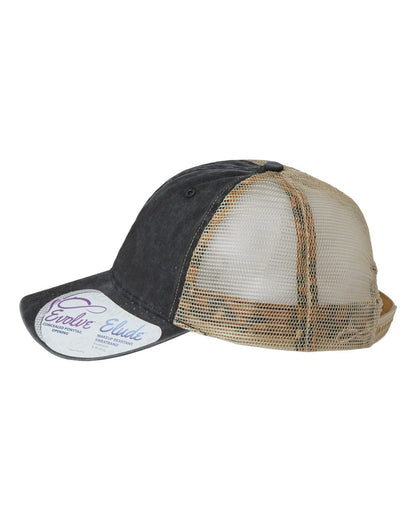 Infinity Her Women's Washed Mesh-Back Cap TESS #color_Black/ Leopard