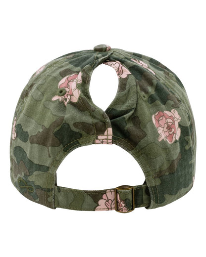Infinity Her Women's Garment-Washed Fashion Print Cap HATTIE #color_Floral Camo