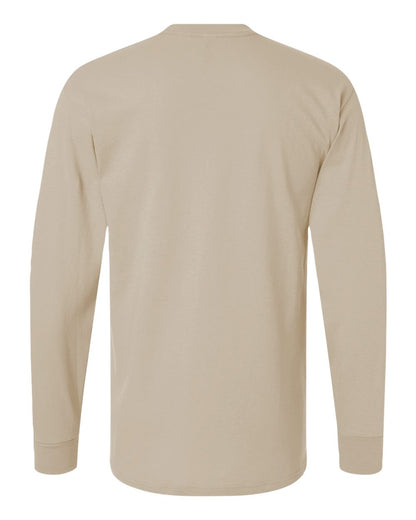 M&O Unisex Gold Soft Touch Long Sleeve T-Shirt 4820 #color_Sand