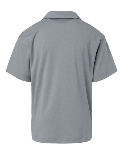 AllPro Youth Pro-Lock Performance Polo 41800Y #color_Heather Steel