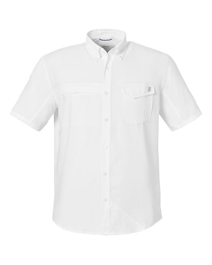 HUK Men's Tide Point Short Sleeve Shirt H150171 #color_White