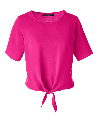 Devon & Jones Women's Perfect Fit™ Tie Front Blouse DP617W #color_Crown Raspberry