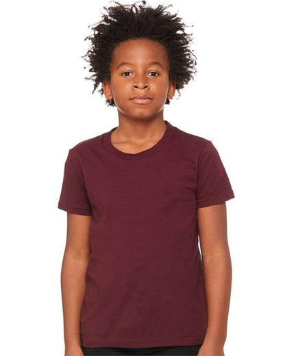 BELLA + CANVAS Youth Jersey Tee 3001Y #colormdl_Maroon