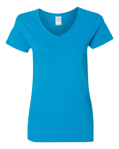 Gildan Women's Heavy Cotton™ V-Neck T-Shirt 5V00L #color_Sapphire