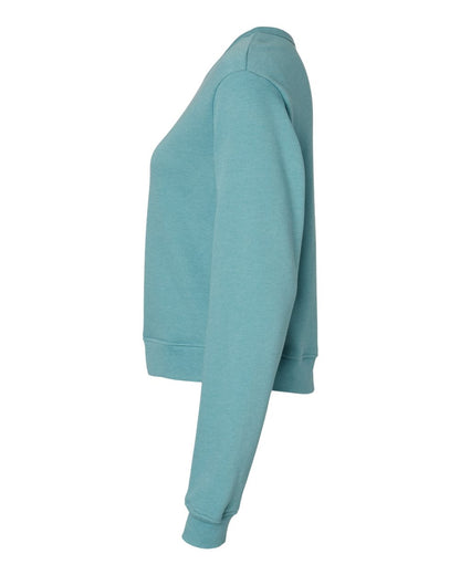 BELLA + CANVAS Women's Sponge Fleece Classic Crewneck Sweatshirt 7511 #color_Heather Blue Lagoon