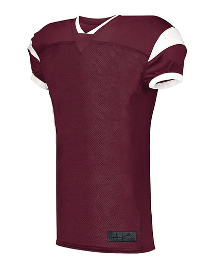 Augusta Sportswear Youth Slant Football Jersey 9583 #color_Maroon/ White