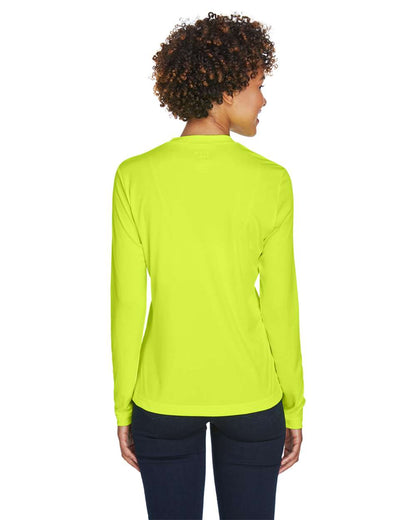 Team 365 Women's Zone Performance Long Sleeve T-Shirt TT11WL #colormdl_Safety Yellow