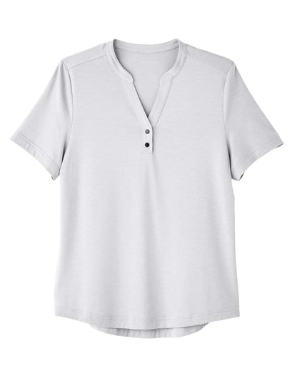 North End Women's JAQ Snap-Up Stretch Performance Polo NE100W #color_Platinum