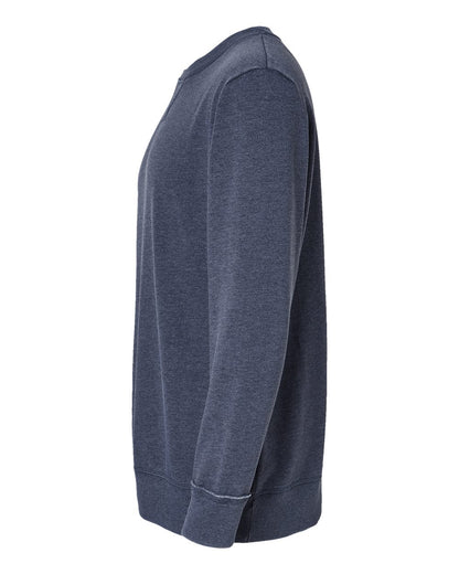 LAT Unisex Vintage Wash Fleece Crewneck Sweatshirt 6935 #color_Washed Navy