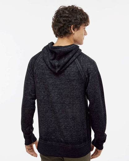 J. America Men's Vintage Zen Fleece Hooded Sweatshirt 8915 #colormdl_Twisted Black