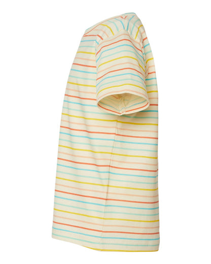 Rabbit Skins Toddler Fine Jersey Tee 3321 #color_Sunkissed Stripe