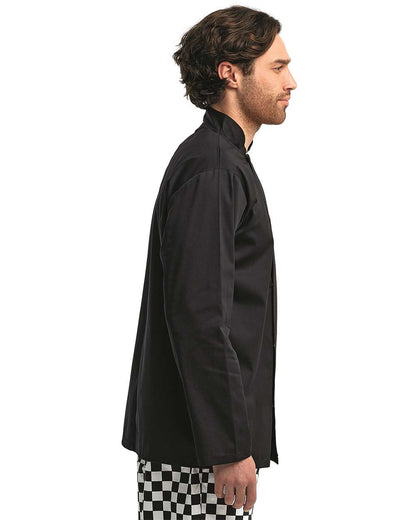 Artisan Collection by Reprime Unisex Ten Studded Front Chef Coat RP665 #colormdl_Black