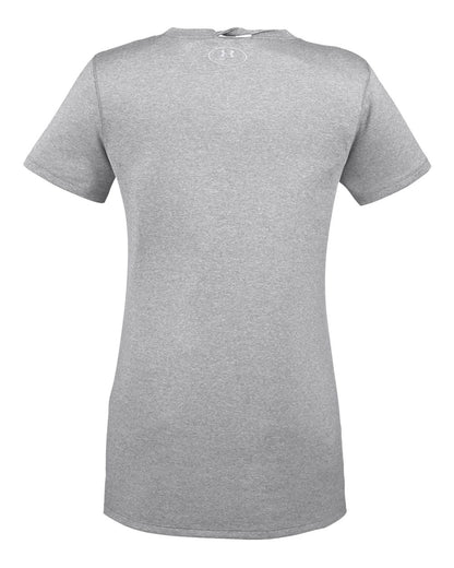 Under Armour Women's Locker 2.0 T-Shirt 1305510 #color_True Grey Heather/ Black