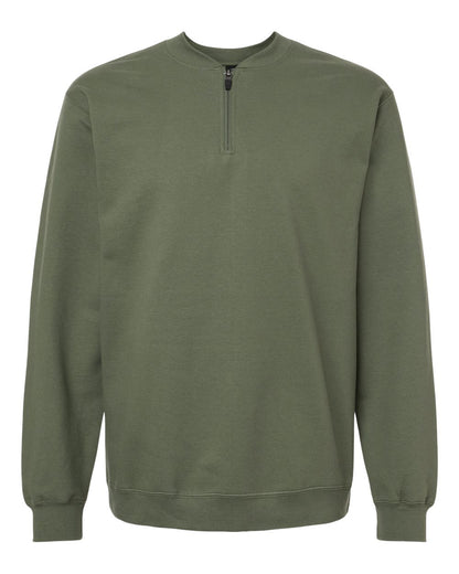 Gildan Unisex Softstyle® Midweight 1/4 Zip Sweatshirt SF008 #color_Military Green