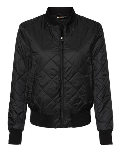 Weatherproof Women's HeatLast™ Quilted Packable Bomber W21752 #color_Black