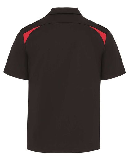 Dickies Team Performance Short Sleeve Work Shirt LS66 #color_Black/ English Red