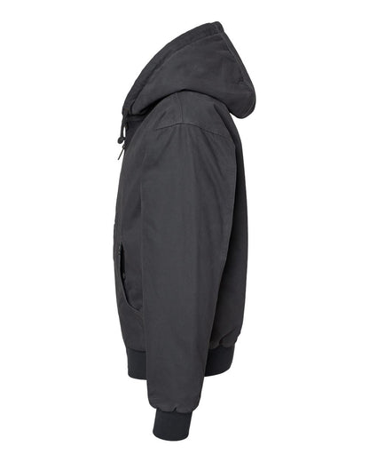 DRI DUCK Men's Tall Cheyenne Boulder Cloth™ Hooded Jacket with Tricot Quilt Lining 5020T #color_Charcoal