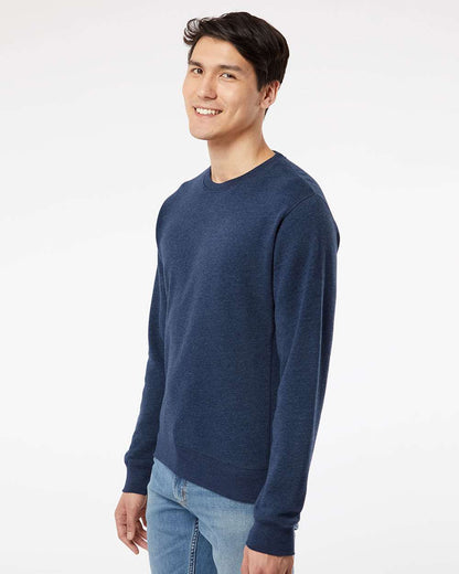 J. America Unisex Triblend Fleece Crewneck Sweatshirt 8870 #colormdl_True Navy Triblend