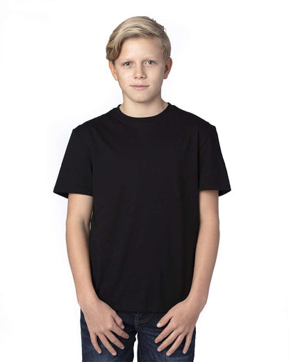 Threadfast Apparel Youth Ultimate CVC T-Shirt 600A #colormdl_Black