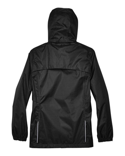 CORE365 Women's Climate Seam-Sealed Lightweight Variegated Ripstop Jacket 78185 #color_Black