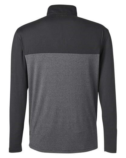 Spyder Men's Spyre Flex Colorblock Quarter-Zip Pullover S18024 #color_Black/ Black Frost