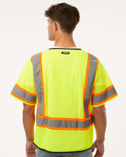 Kishigo Unisex Class 3 Mesh Zippered Vest 1565-1566 #colormdl_Lime