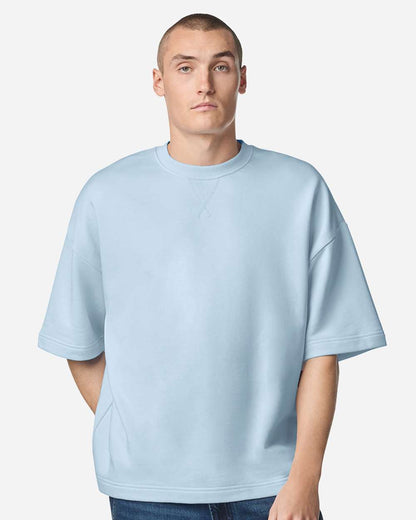 American Apparel Unisex French Terry Ex Crew FTEX00 #colormdl_Powder Blue