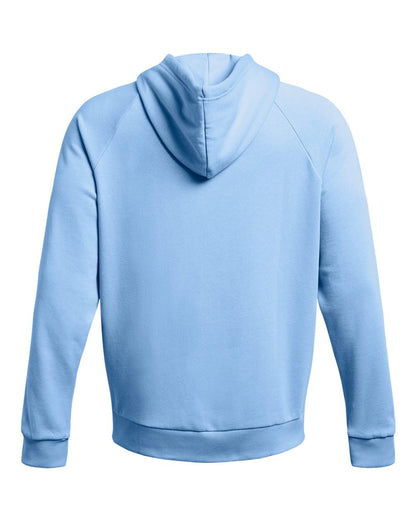 Under Armour Men's Rival Fleece Hooded Sweatshirt 1379757 #color_Carolina Blue/ White