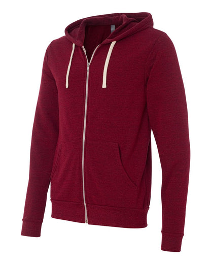 BELLA + CANVAS Triblend Sponge Fleece Full-Zip Hoodie 3909 #color_Cardinal Triblend