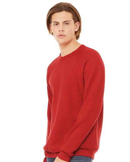 BELLA + CANVAS Sponge Fleece Raglan Crewneck Sweatshirt 3901 #colormdl_Red