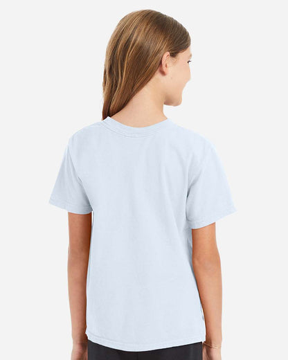 ComfortWash by Hanes Youth Garment-Dyed T-Shirt GDH175 #colormdl_Soothing Blue