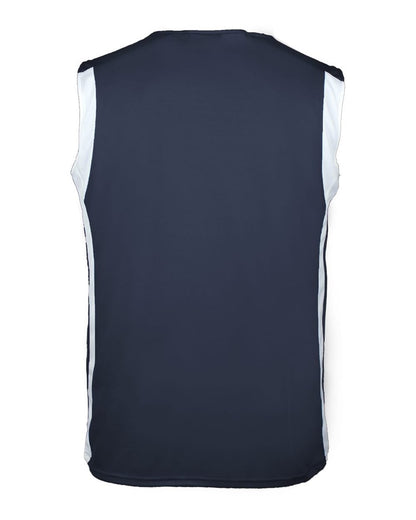 Alleson Athletic Youth B-Core B-Slam Reversible Tank Top 2551 #color_Navy/ White