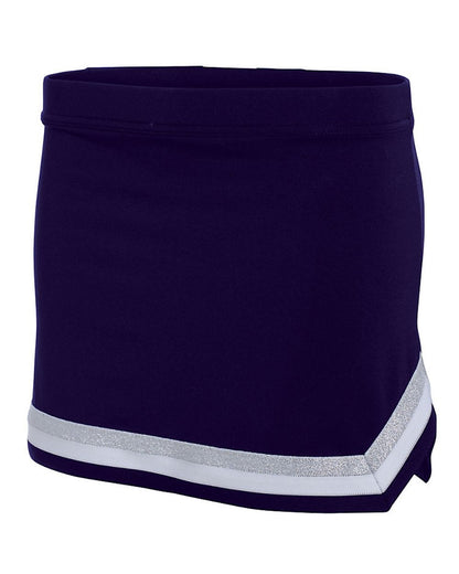 Augusta Sportswear Women's Pike Skirt 9145 #color_Purple/ White/ Metallic Silver