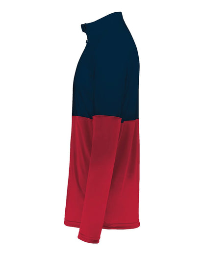 Holloway Men's Momentum Team Quarter-Zip Pullover 223500 #color_Scarlet/ Navy