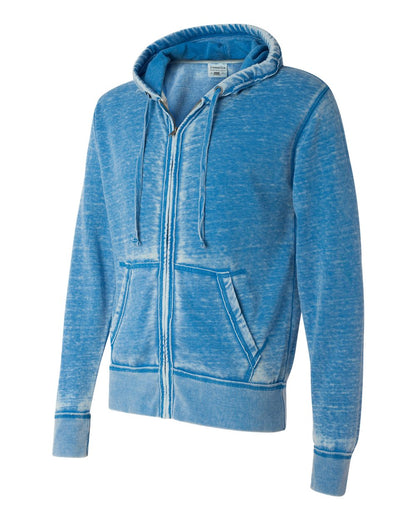 J. America Men's Vintage Zen Fleece Full-Zip Hooded Sweatshirt 8916 #color_Royal