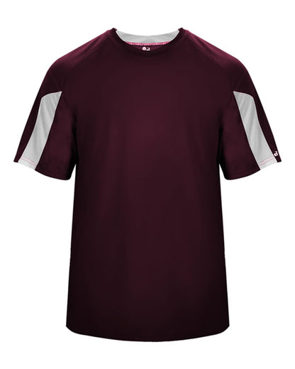 Badger Striker T-Shirt 4176 #color_Maroon/ White