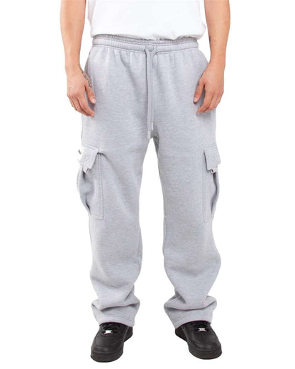 Shaka Wear Men's Fleece Cargo Pocket Sweatpants SHFCP #colormdl_Heather Grey